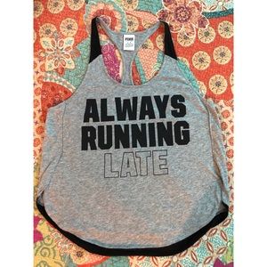 VS PINK ‘Always Running Late’ tank top